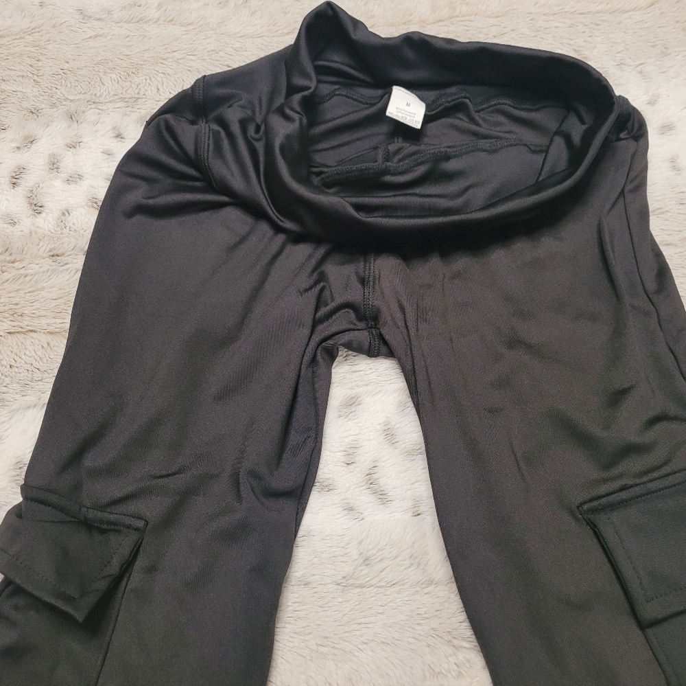 Leggings, w 4 pockets, Blk size Med. Brand New - Picture 4 of 12